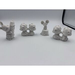 Vintage Hallmark Bisque Porcelain  1970's 2Kissing Bears‎ White Mouse & Rabbit